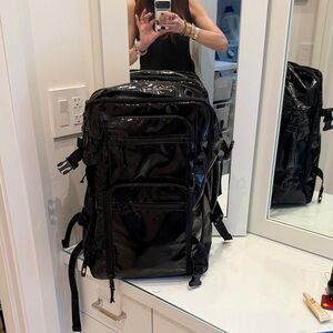 Calpak Terra 26L glossy black travel backpack